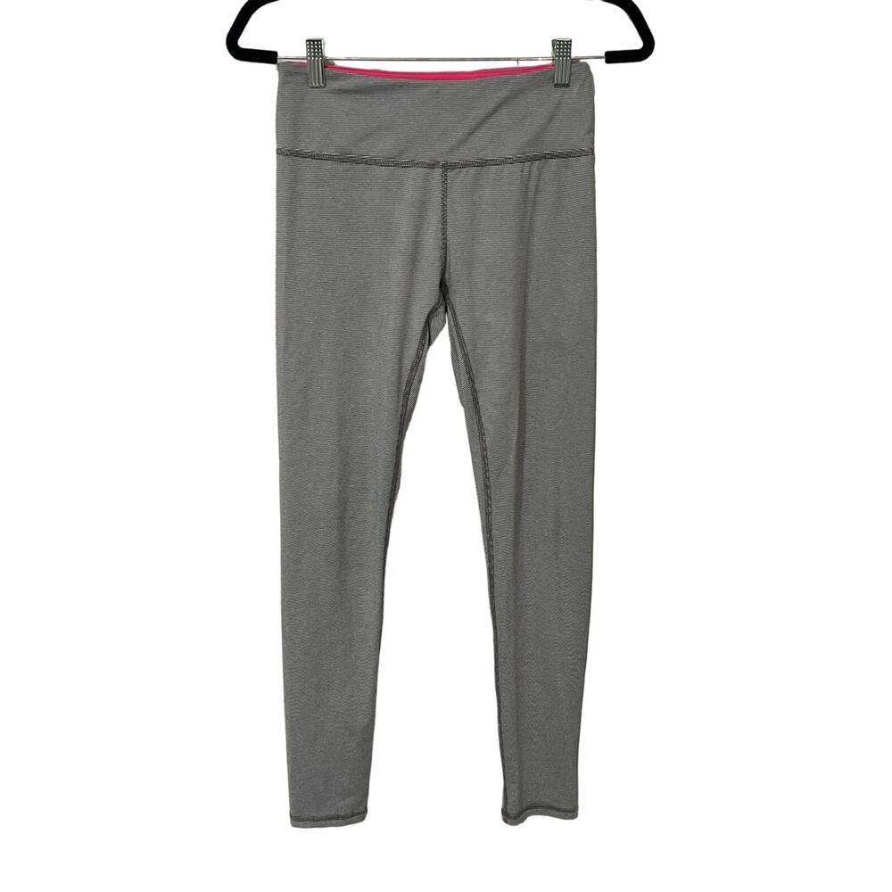 RBK, Full Length Leggings, Gray and White, Size S, 1066D